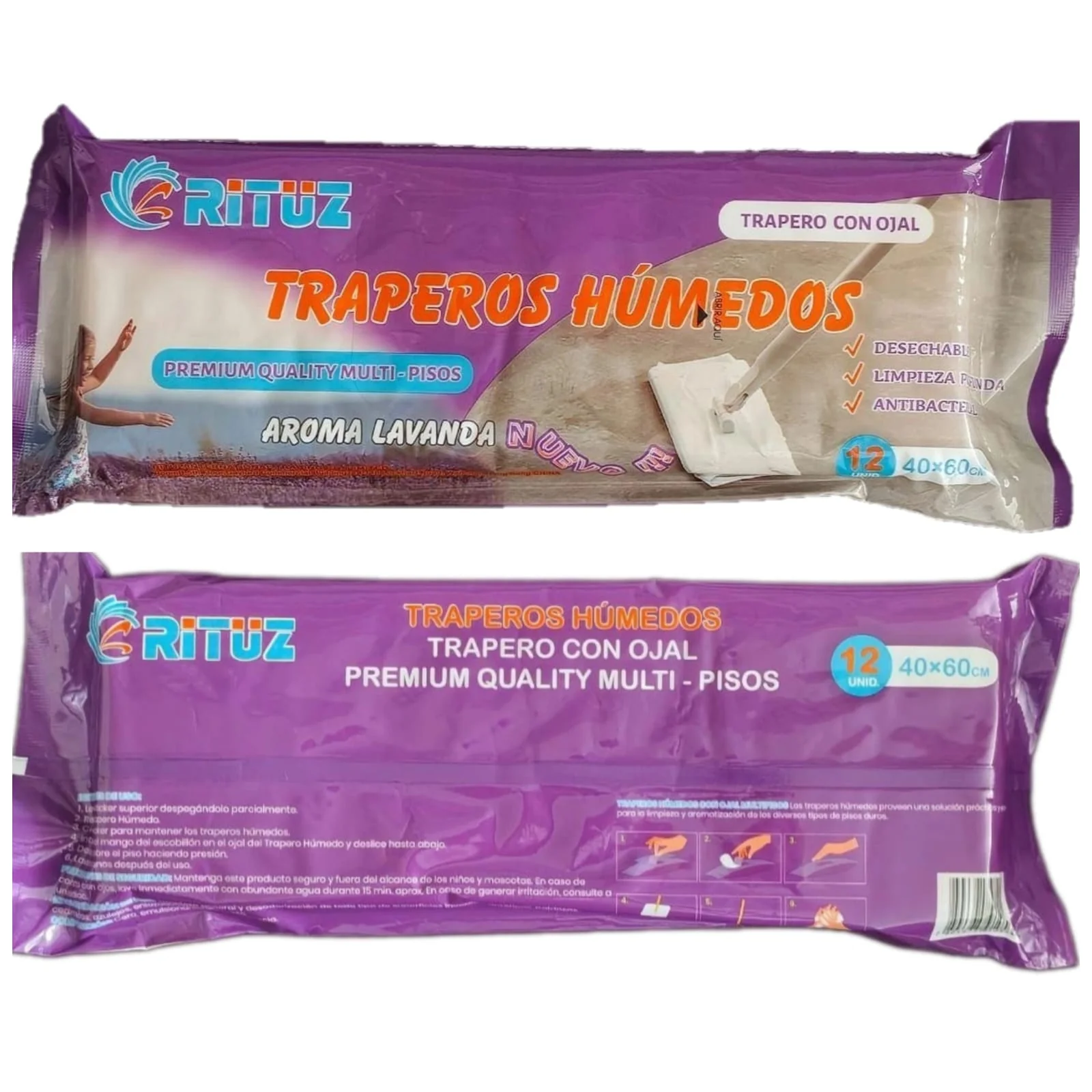 Presentación de TRAPERO HUMEDO RITUZ X 12