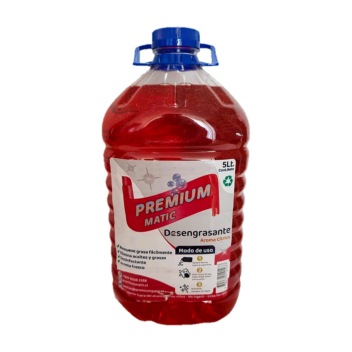 Presentación de Desengrasante Premium Matic 5Lt