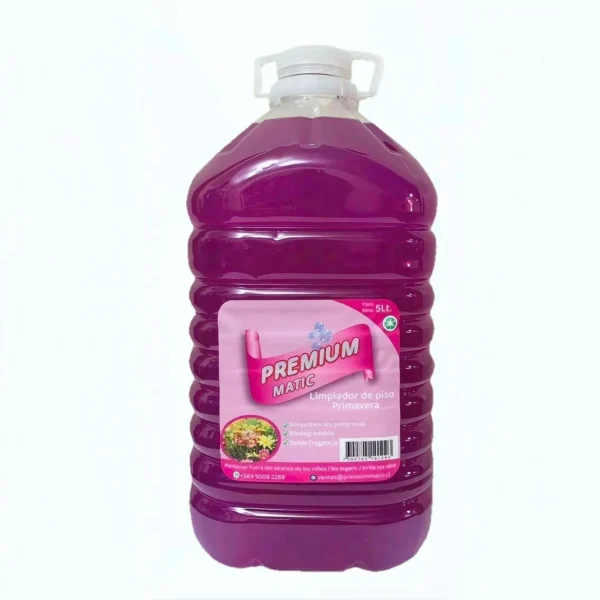 Vista de Limpiador / Desinfectante Premium Matic 5Lt Primavera